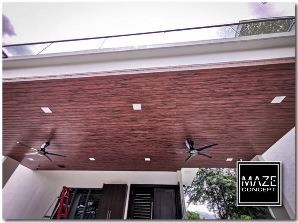 Ceiling Wood Panel For Car Porch Bangi 1