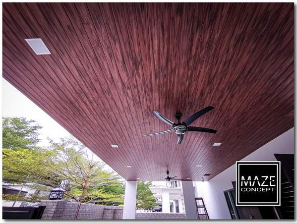 Ceiling Wood Panel For Car Porch 1