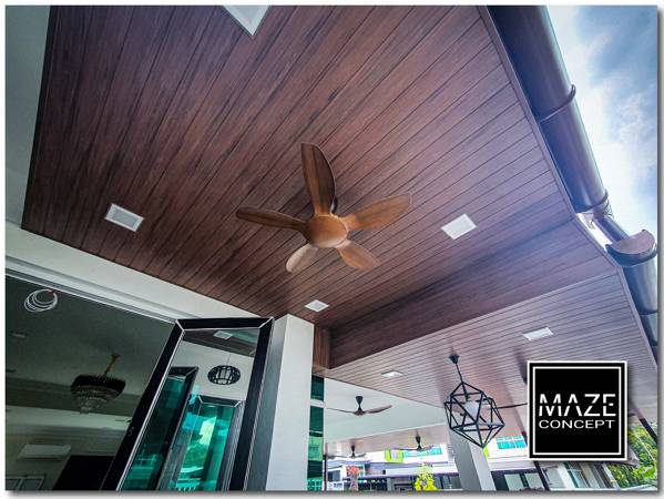 Ceiling Wood Panel For Car Porch Kajang 1