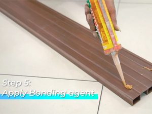 Step 5 Apply Bonding Agent Onto Decorative Fluted Wall Panel